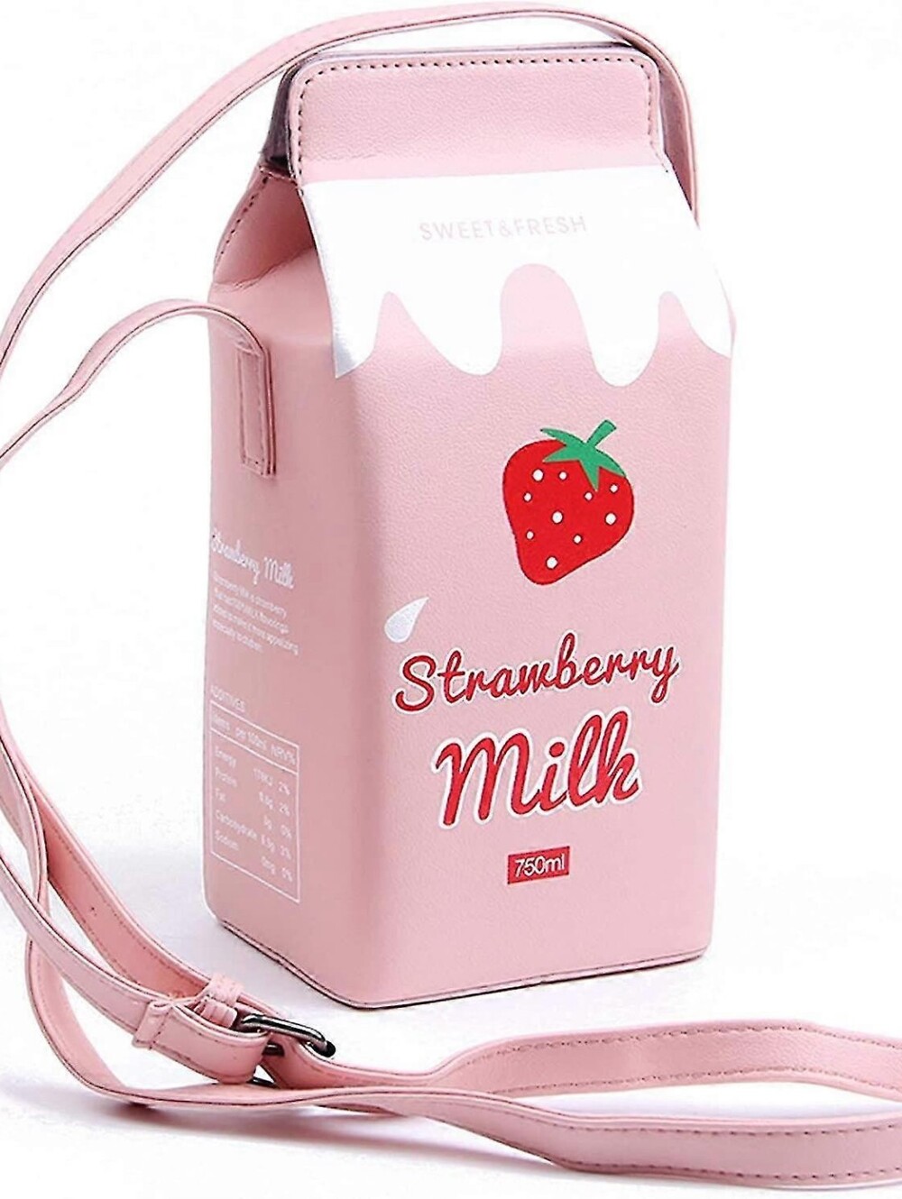 Strawberry Milk Carton Bag